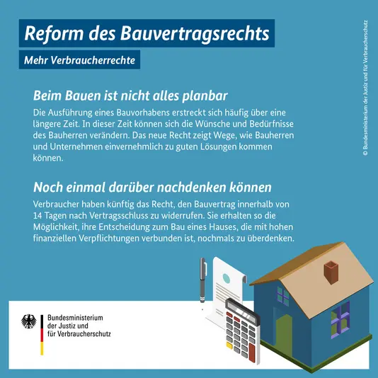 Reform des Bauvertragsrechts: Mehr Verbraucherrechte